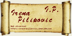 Irena Pilipović vizit kartica